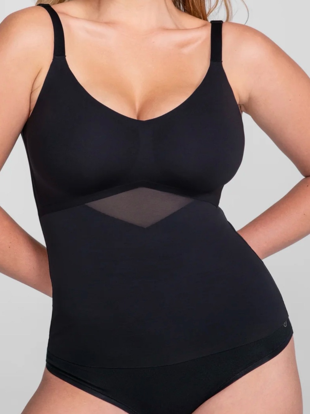 Honeylove Black Shaping Camisole with Mesh Waist Panel